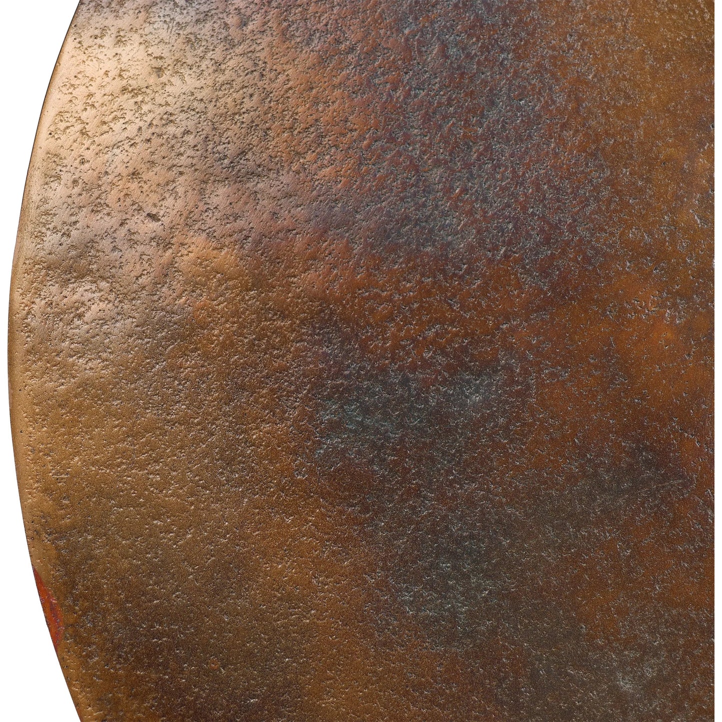 004 SI-2351101 | Closeup | Golbez Side Table by Arch & Plane in antique brass. Made from aluminum in a modern style.