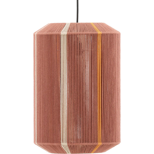 Bellatrix Pendant Light by Arch & Plane in terracotta. Made from cotton rope, iron in a unique style.