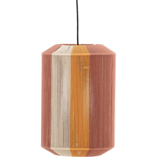 Bellatrix Pendant Light by Arch & Plane in terracotta. Made from cotton rope, iron in a unique style.