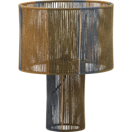 Cobalt Table Lamp by Arch & Plane in blue, green, mustard. Made from jute rope, iron in a rustic style.