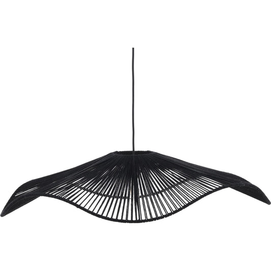 Haze Pendant Light by Arch & Plane in black. Made from cotton rope, iron in a unique style.