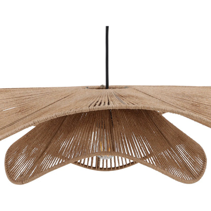 Bridget Pendant Light by Arch & Plane in natural. Made from jute rope, iron in a transitional style.