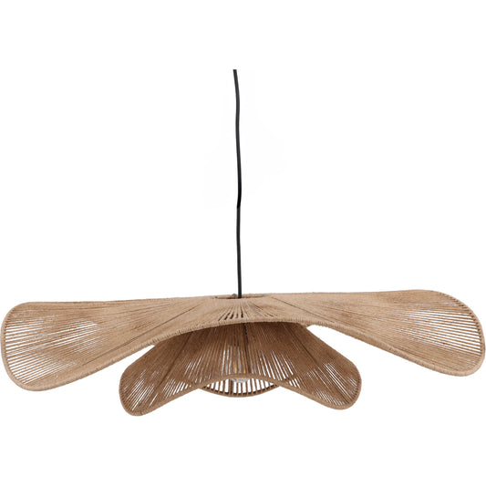 Nube Pendant Light by Arch & Plane in natural. Made from jute rope, iron in a unique style.