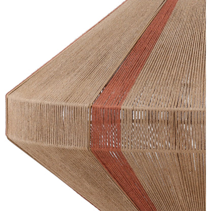 Zetta Pendant Light by Arch & Plane in natural, rust. Made from jute rope, iron in a rustic style.