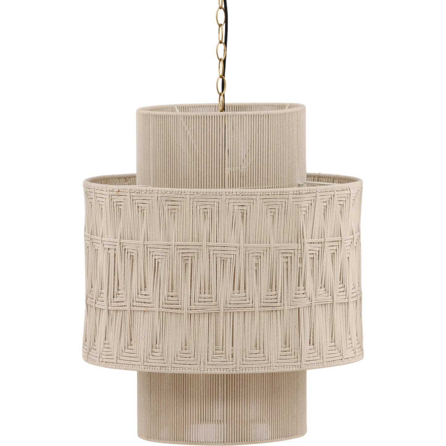 001 SI-2533075 | Primary Silo | Leopold Pendant by Arch & Plane in white. Made from jute rope, steel in a unique style.