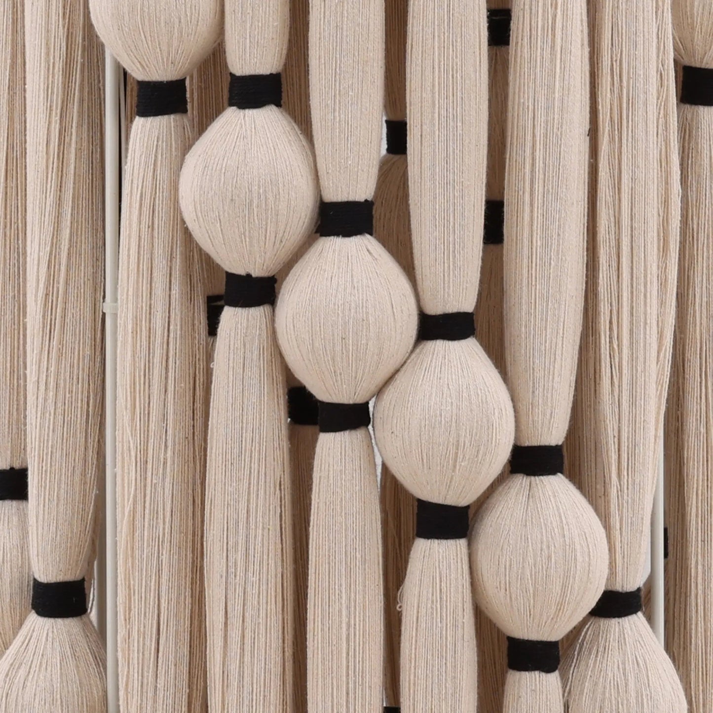 002 SI-2533076 | Closeup | Jefferson Floor Lamp by Arch & Plane in white, black. Made from cotton rope, steel in a unique style.
