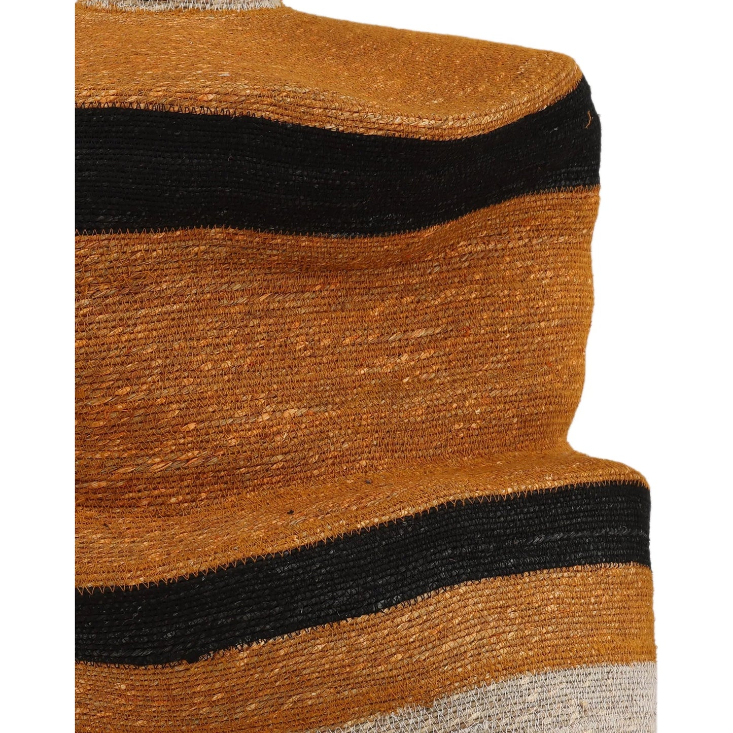 003 SI-2533079 | Closeup | Jaydon Pendant by Arch & Plane in natural, rust, black. Made from natural seagrass in a unique style.