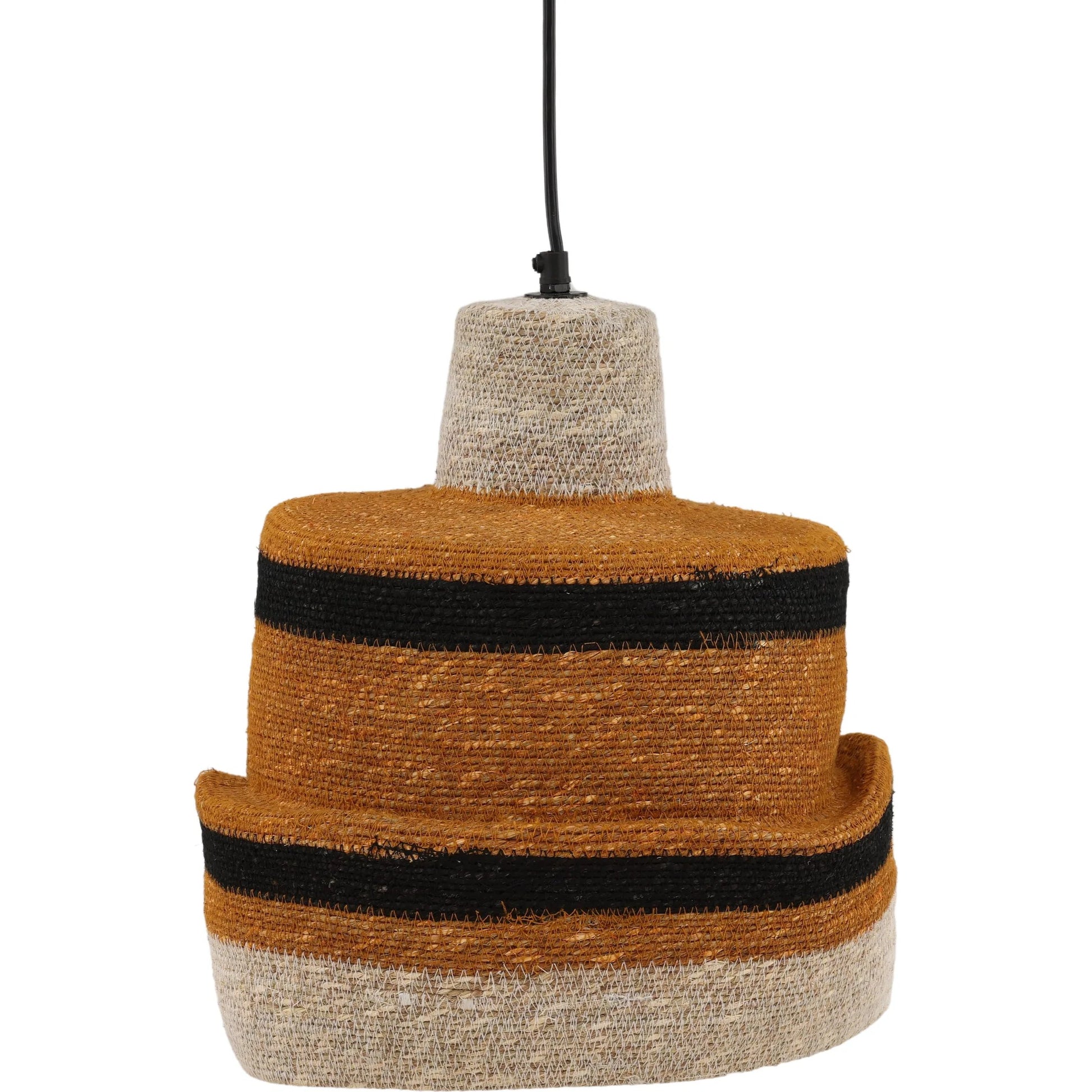 Jaydon Pendant by Arch & Plane in natural, rust, black. Made from natural seagrass in a unique style.