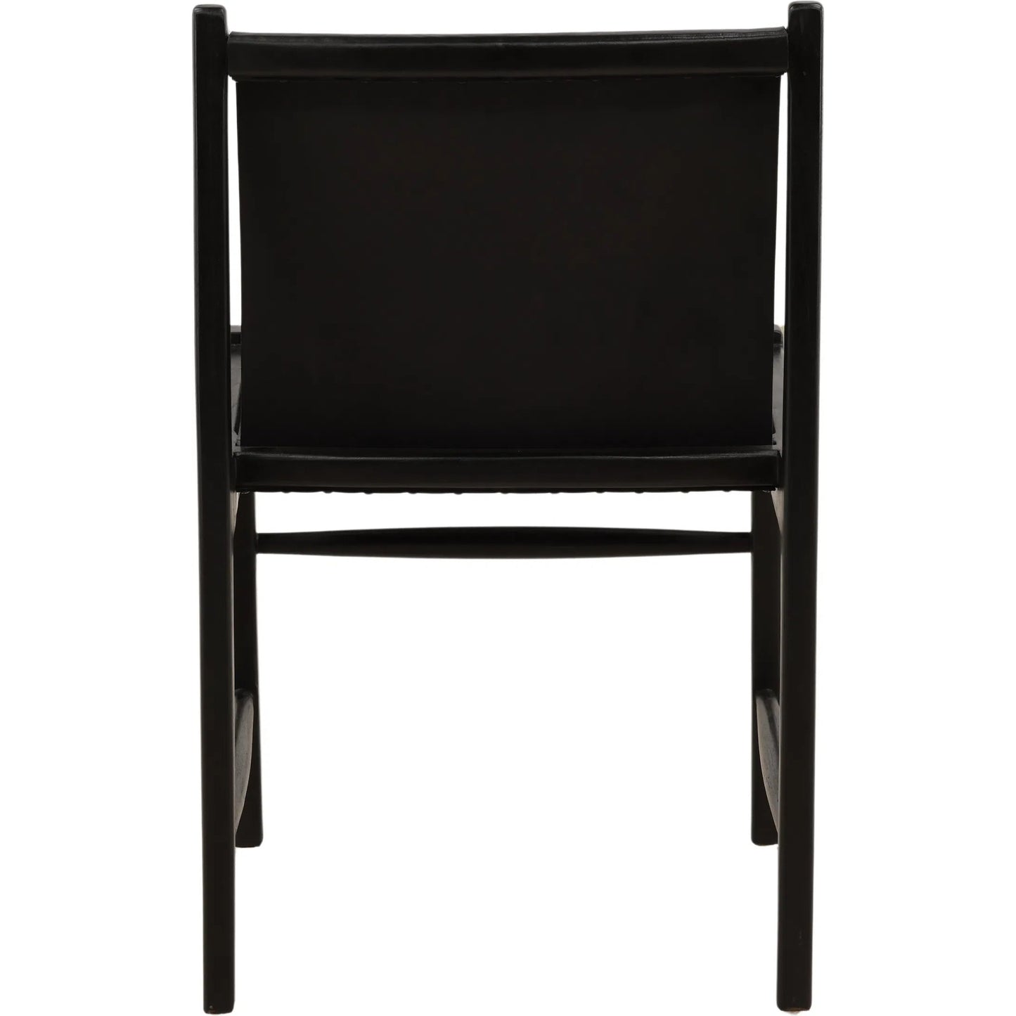 004 SI-2533082 | Additional Silo | Leamon Dining Chair by Arch & Plane in black. Made from geniune leather, teak wood in a unique style.
