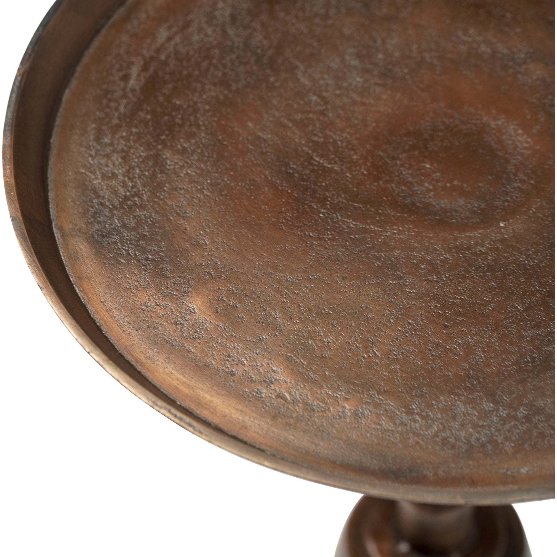 Sunbury Antique Brass Finished Side Table by Arch & Plane in gold and oil brass finish. Made from cast aluminum in a modern style.