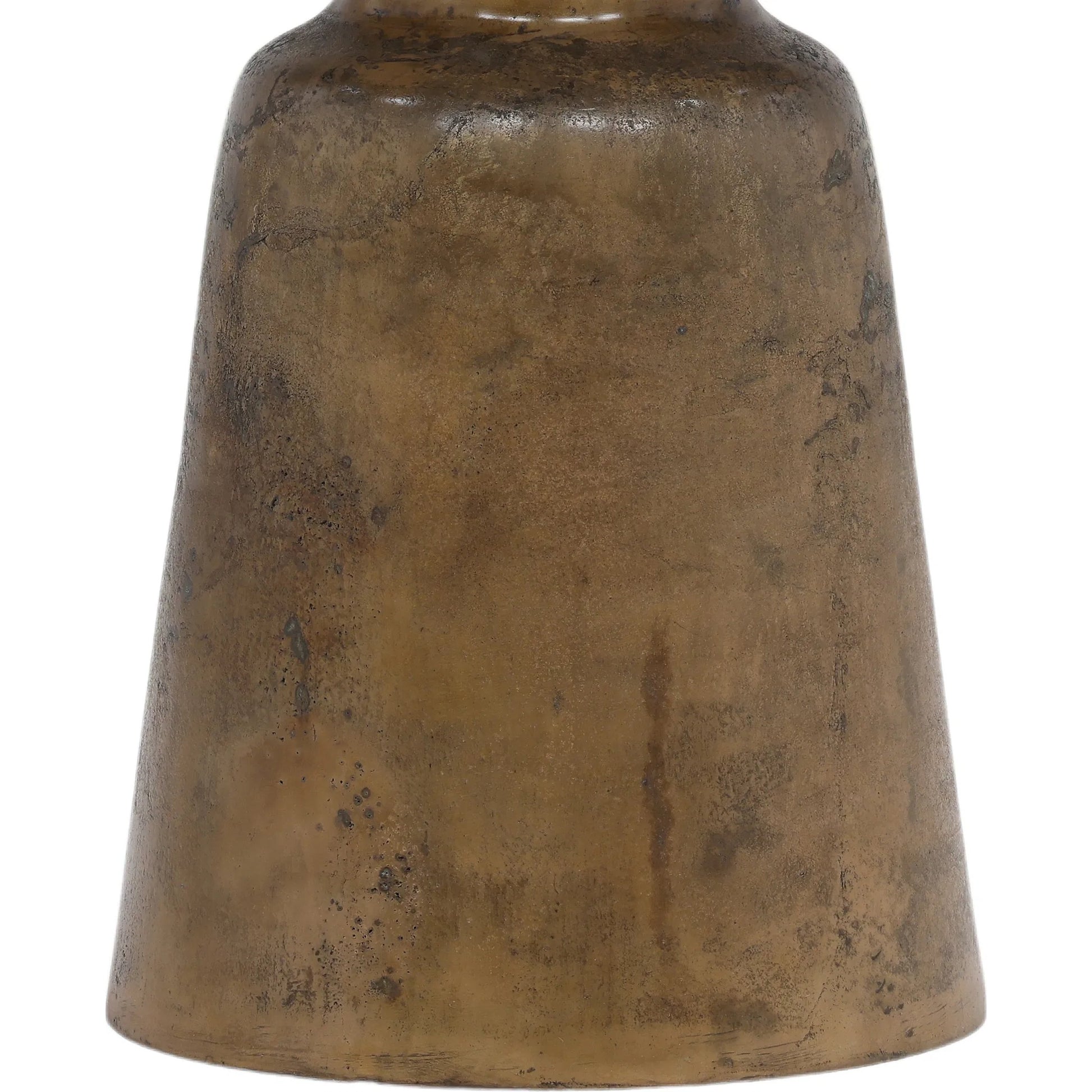 Evie Antique Brass Pedestal Bistro Table by Arch & Plane in antique brass. Made from cast aluminum in a modern style.