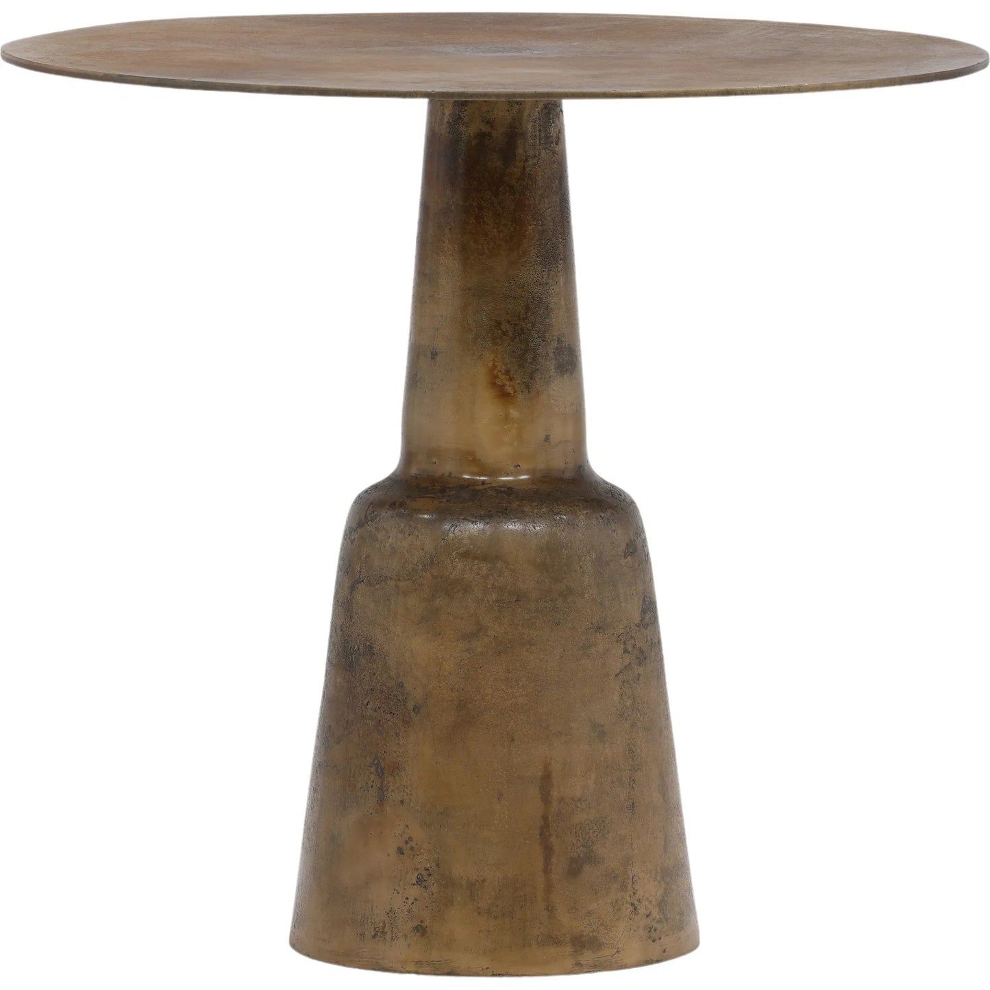 001 SI-1924582 | Primary Silo | Evie Antique Brass Pedestal Bistro Table by Arch & Plane in antique brass. Made from cast aluminum in a modern style.