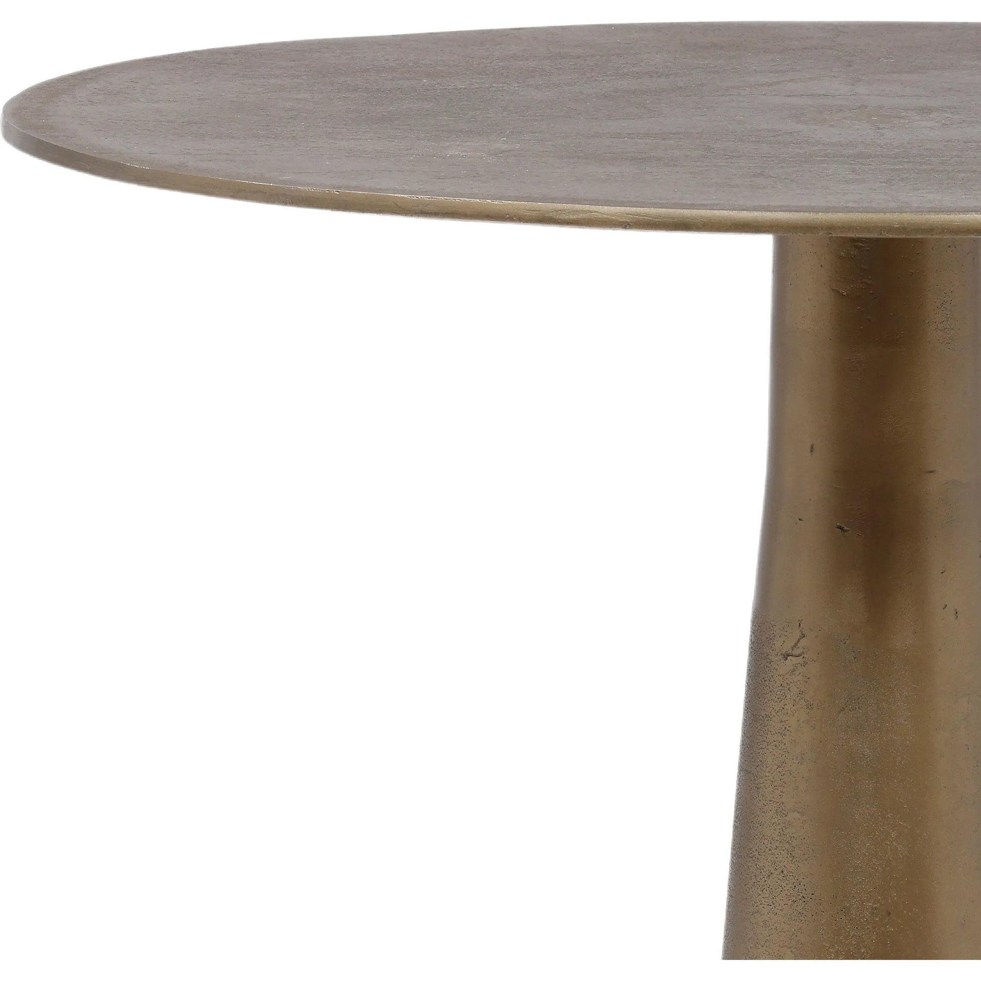 Golbez Counter Table by Arch & Plane in antique brass. Made from cast aluminum in a modern style.