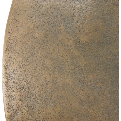 Golbez Counter Table by Arch & Plane in antique brass. Made from cast aluminum in a modern style.