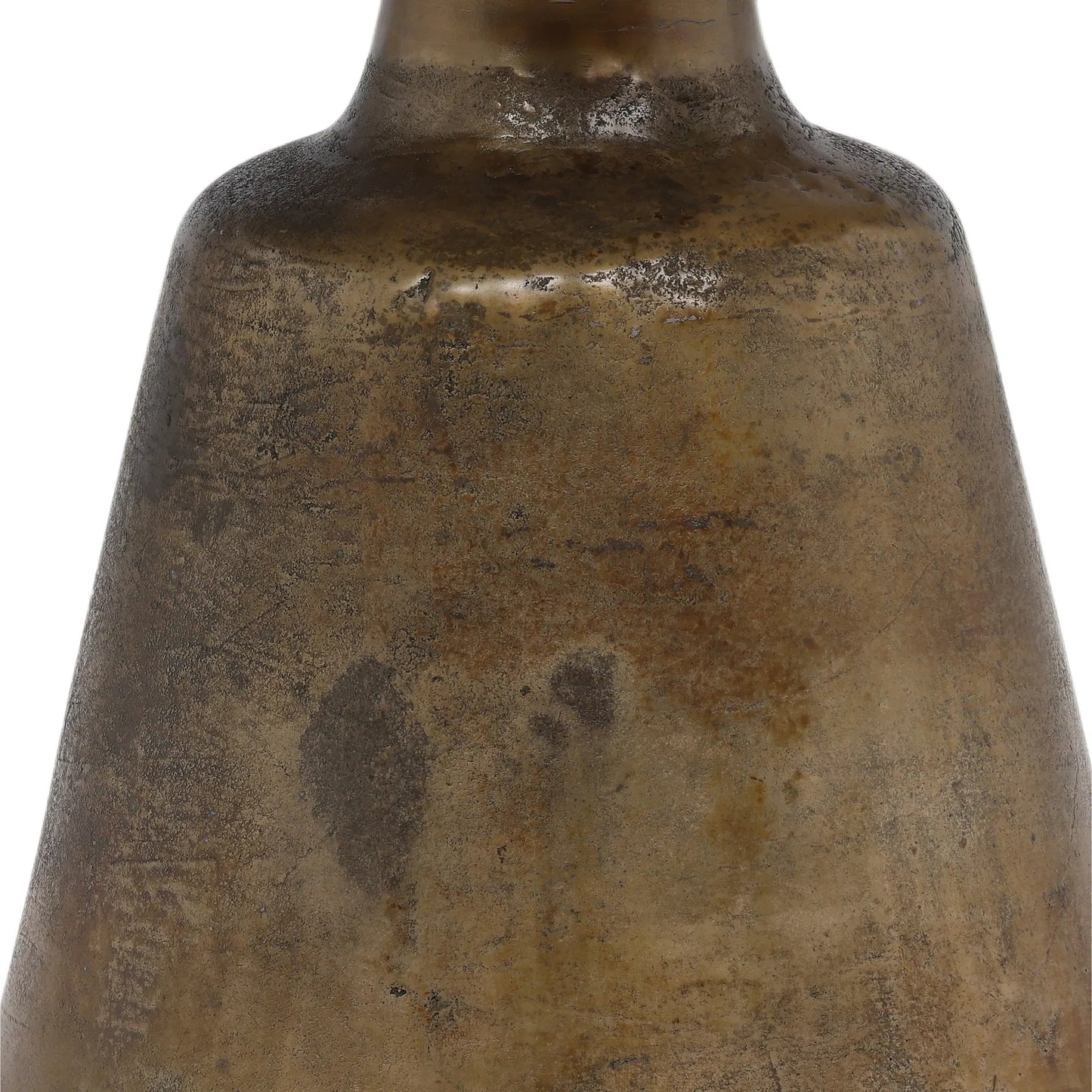 003 SI-2351122 | Closeup | Golbez Dining Table by Arch & Plane in antique brass. Made from cast aluminum in a modern style.