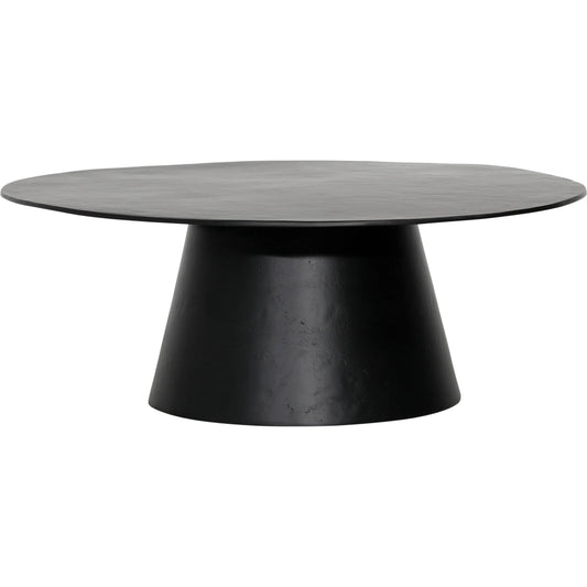 Lu Coffee Table by Arch & Plane in matte black. Made from aluminum in a transitional style.