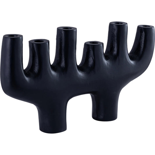 Fran Candle Holder I by Arch & Plane in black finish. Made from aluminium in a unique style.