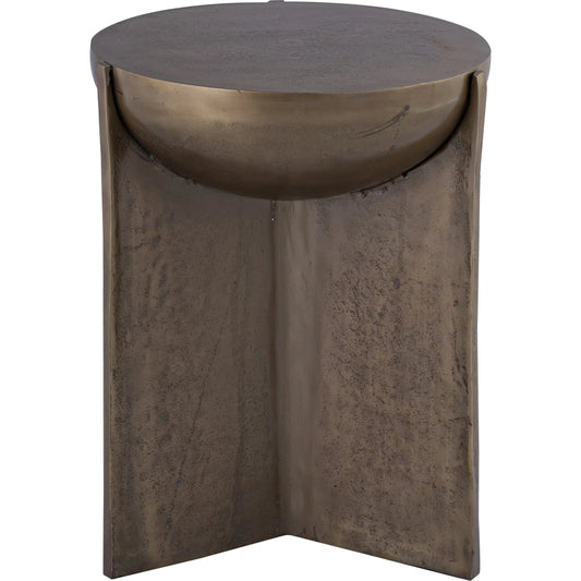 Claribel Side Table by Arch & Plane in antique bronze. Made from aluminium in a modern style.