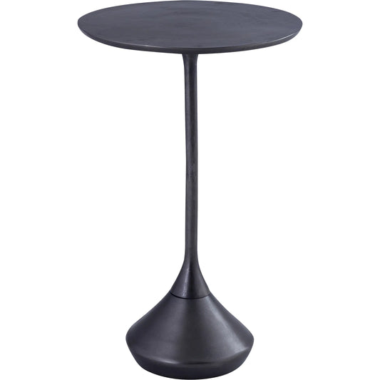 Melancthon Side Table by Arch & Plane in antique black. Made from aluminum in a unique style.
