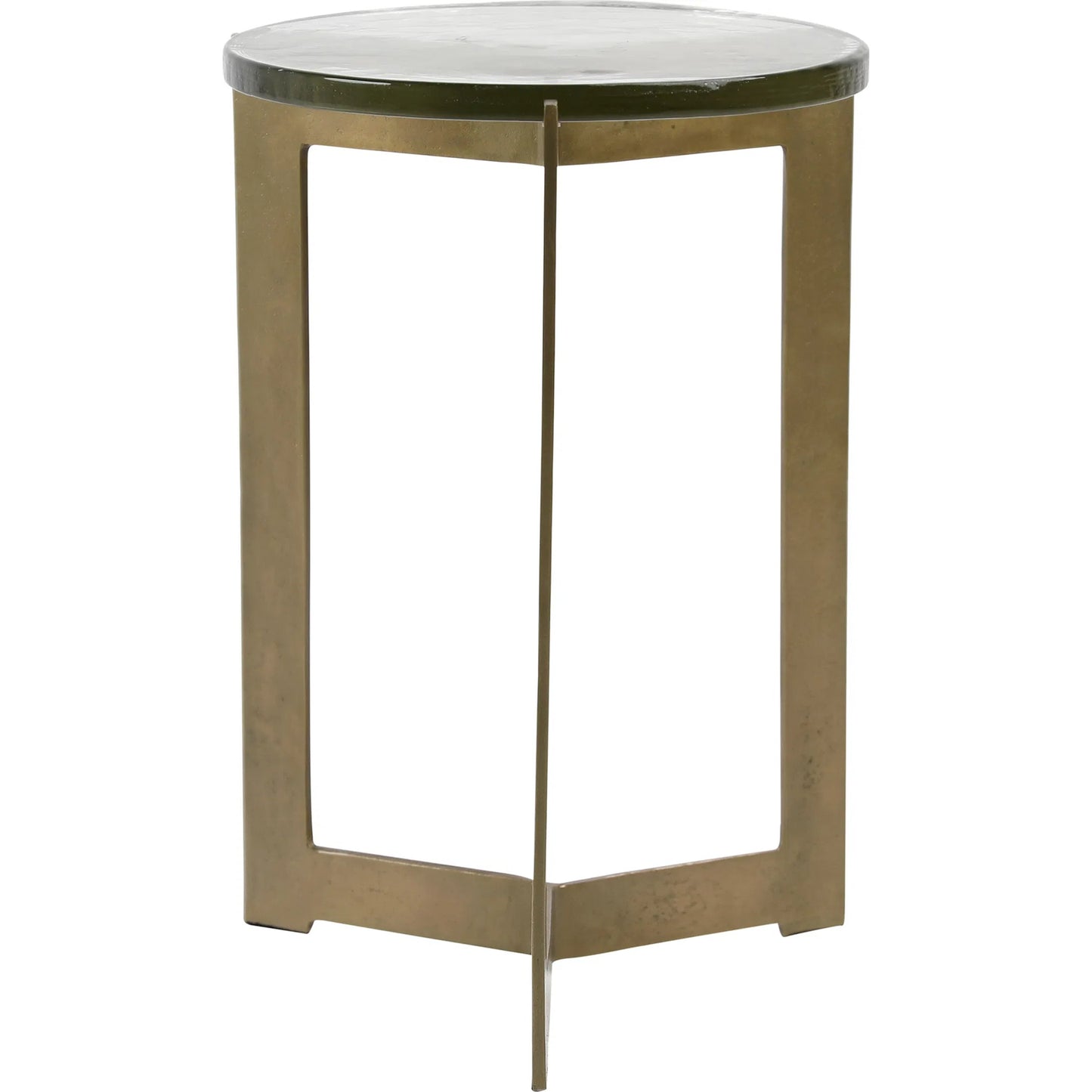 001 SI-2351144 | Primary Silo | Aretha Side Table by Arch & Plane in antique brass. Made from glass, aluminium in a modern style.