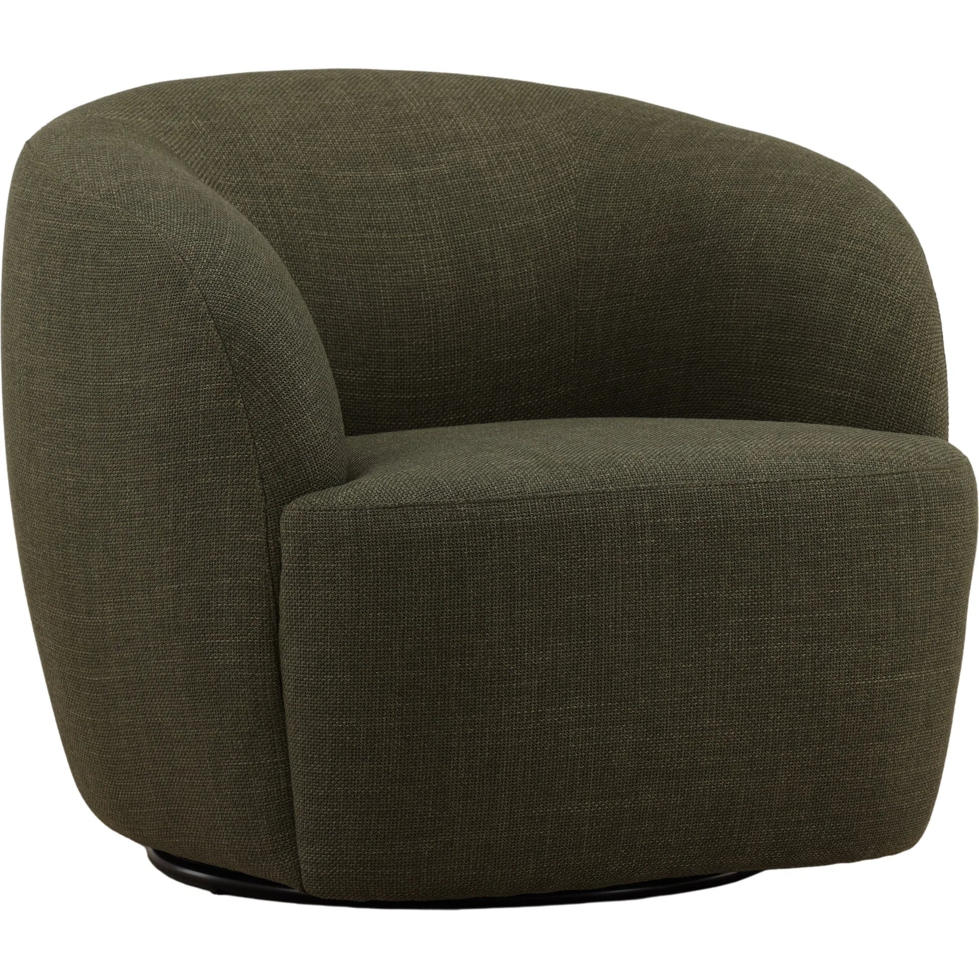 Lucie Swivel Chair by Arch & Plane in forest. Made from polyester blend fabric in a unique style.