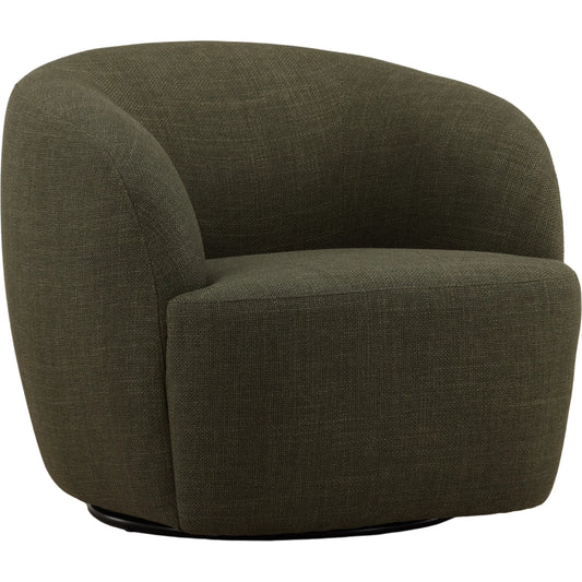 Lucie Swivel Chair by Arch & Plane in forest. Made from polyester blend fabric in a unique style.