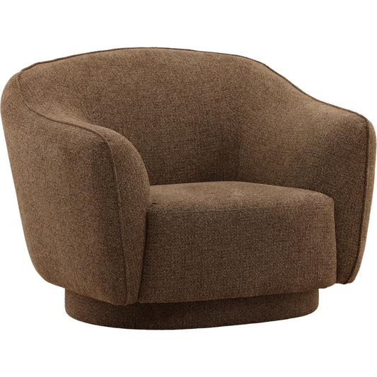 Kole Occasional Chair by Arch & Plane in milan chocolate. Made from woven chenille fabric in a unique style.