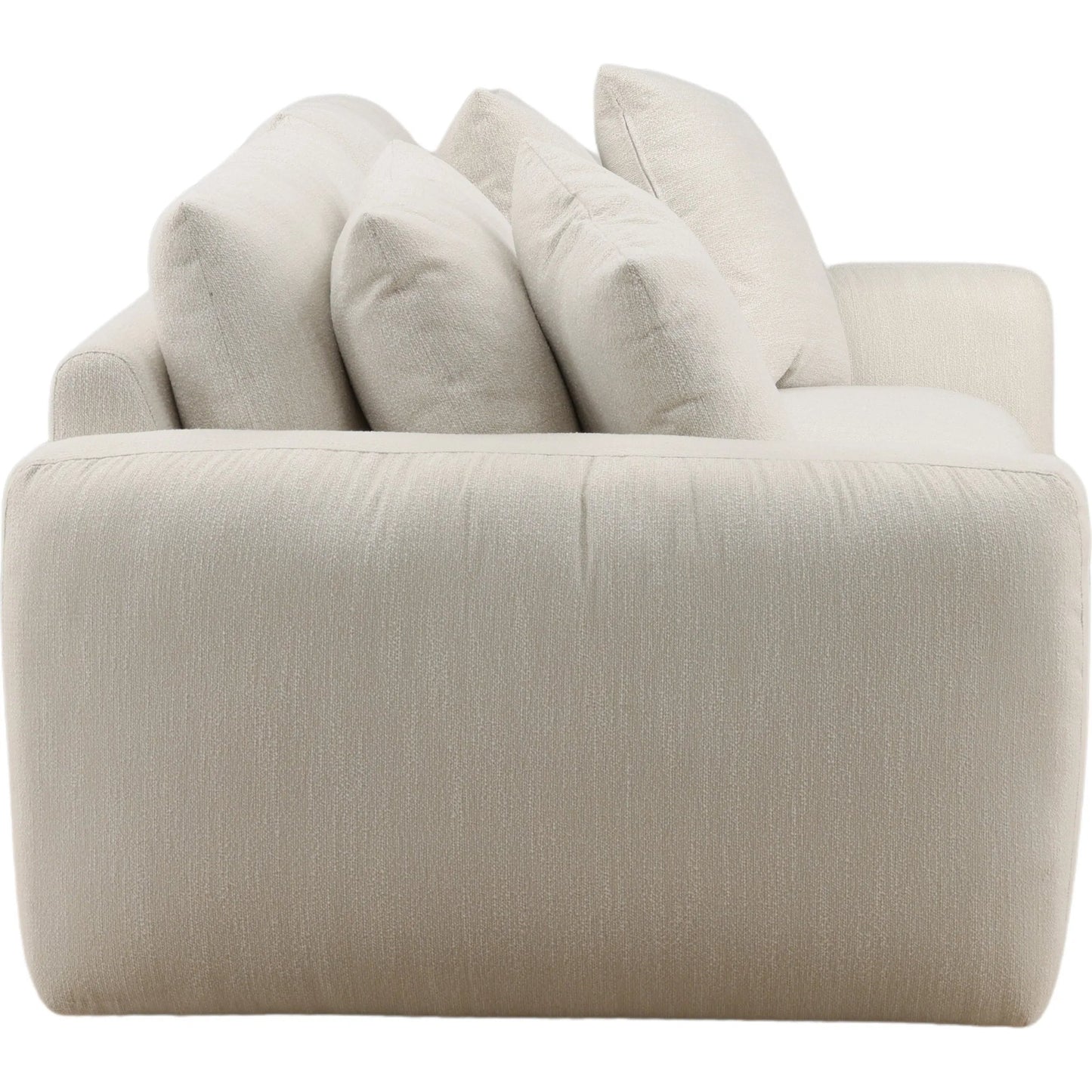 003 SI-2533086 | Additional Silo | Braedon Sofa by Arch & Plane in naples cream. Made from micro boucle fabric, rubber wood in a unique style.