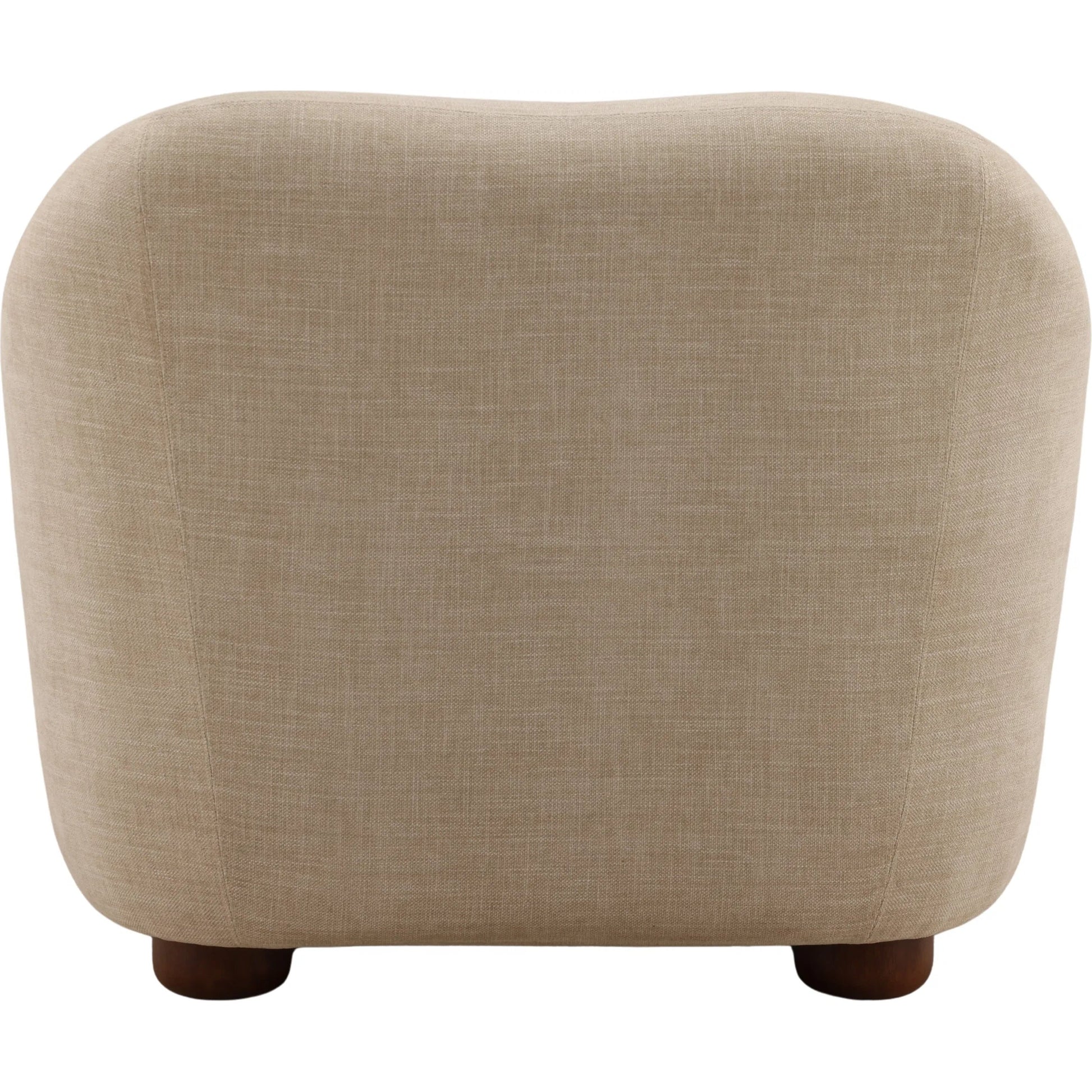 Franklyn Sofa Chair by Arch & Plane. Made from two-tone basketweave fabric, rubber wood in a unique style.