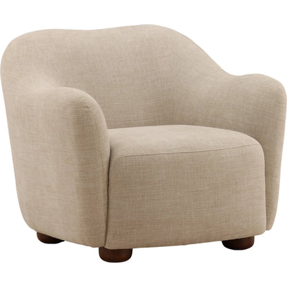 Franklyn Sofa Chair by Arch & Plane. Made from two-tone basketweave fabric, rubber wood in a unique style.