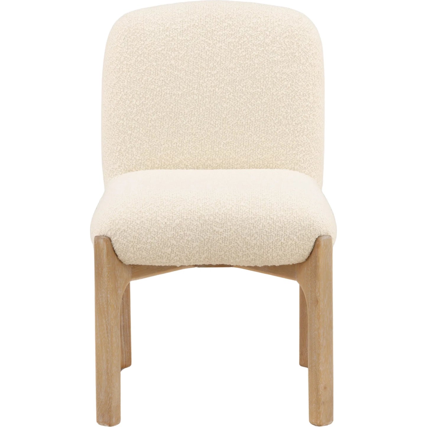 002 SI-2533096 | Additional Silo | Susan Dining Chair (Set of 2) by Arch & Plane in cream, natural. Made from chunky boucle fabric, rubber wood in a unique style.