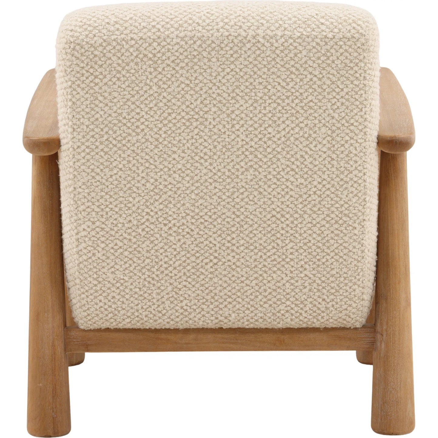 004 SI-2533100 | Additional Silo | Alfonzo Occasional Chair by Arch & Plane in cream, light natural. Made from boucle fabric, rubber wood in a unique style.