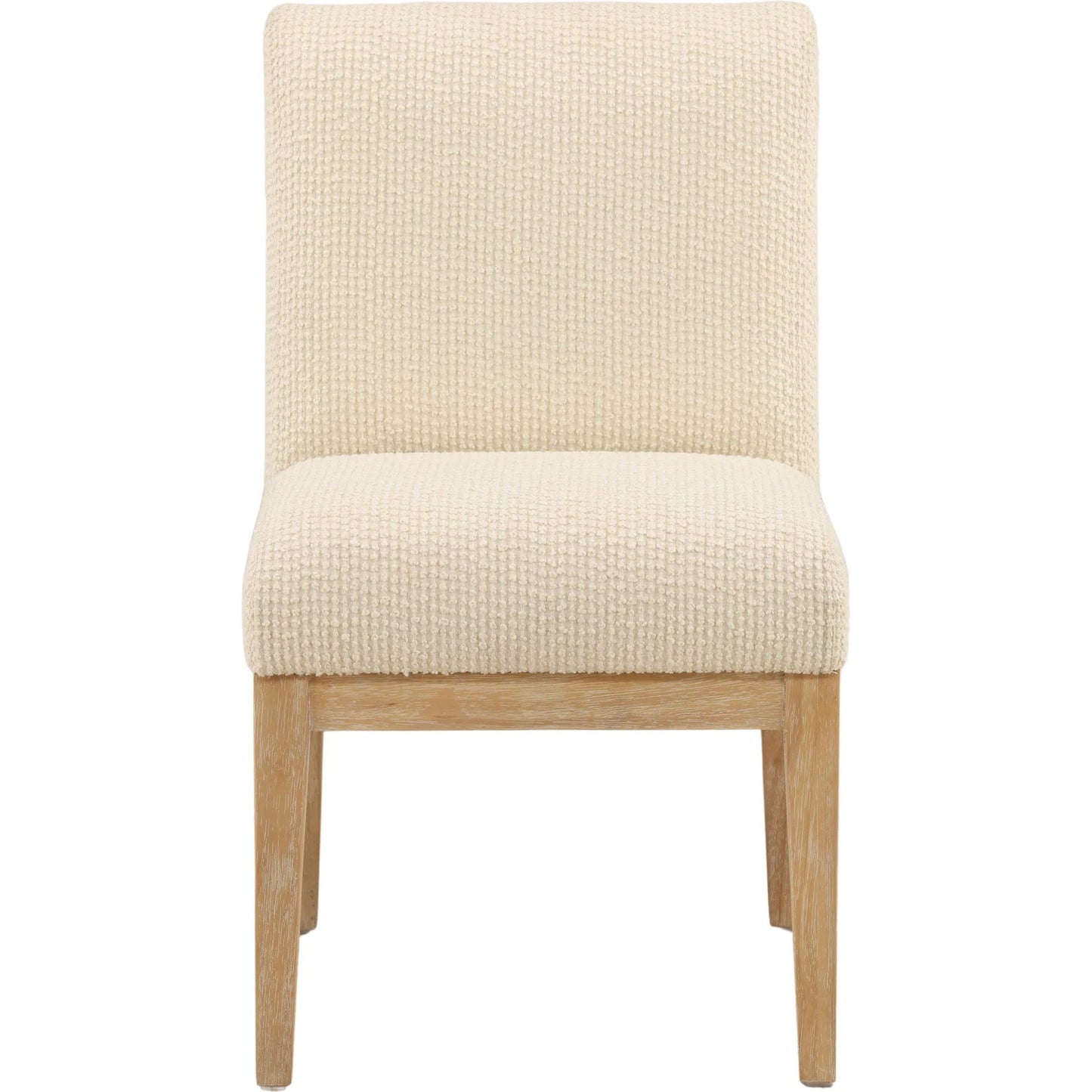 002 SI-2533101 | Additional Silo | Ryleigh Dining Chair (Set of 2) by Arch & Plane in cream, light natural. Made from ribbed boucle fabric, rubber wood in a unique style.