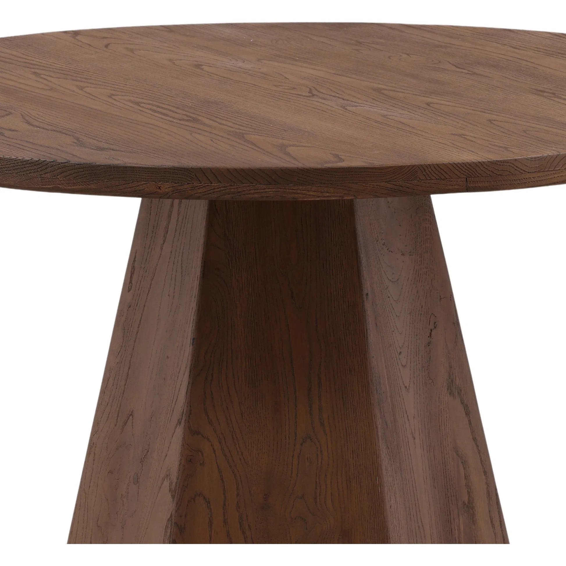 Yasmine Dining Table by Arch & Plane in brown. Made from oak wood in a unique style.
