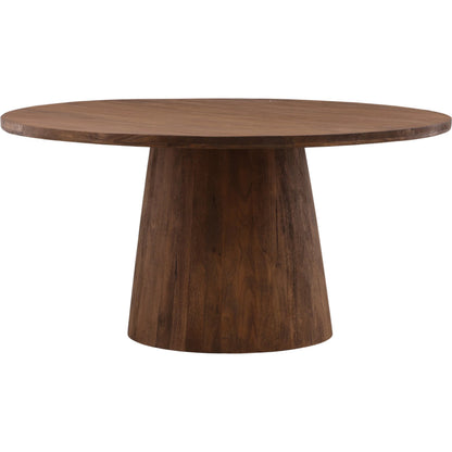 Maynard Dining Table by Arch & Plane in brown. Made from mango wood in a unique style.