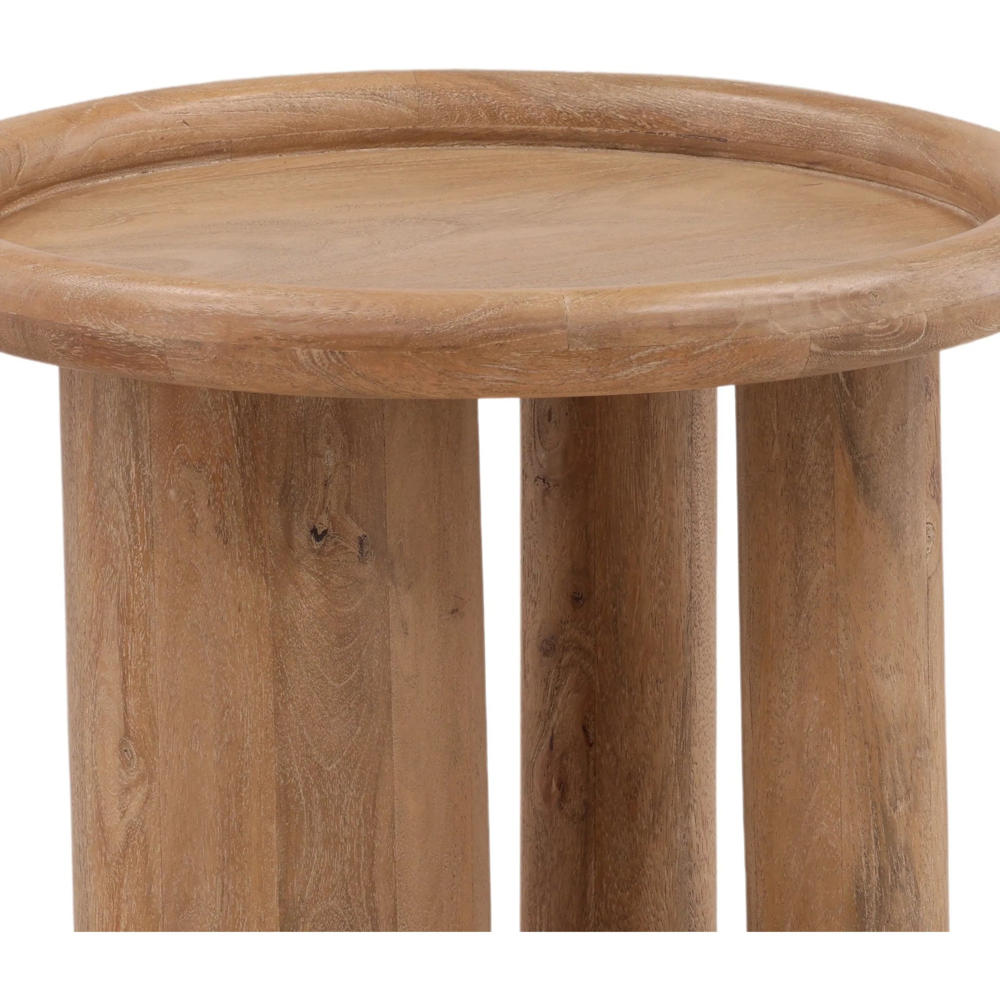 Wardell Side Table by Arch & Plane in light natural. Made from mango wood in a unique style.