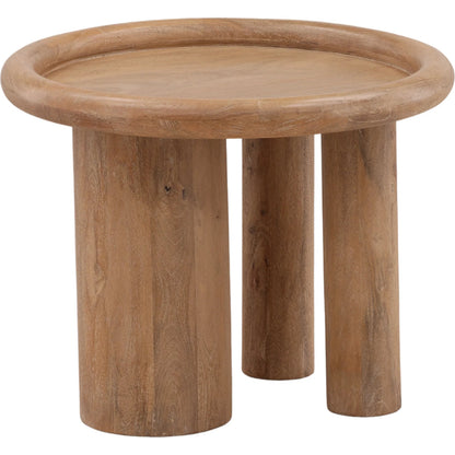Wardell Side Table by Arch & Plane in light natural. Made from mango wood in a unique style.
