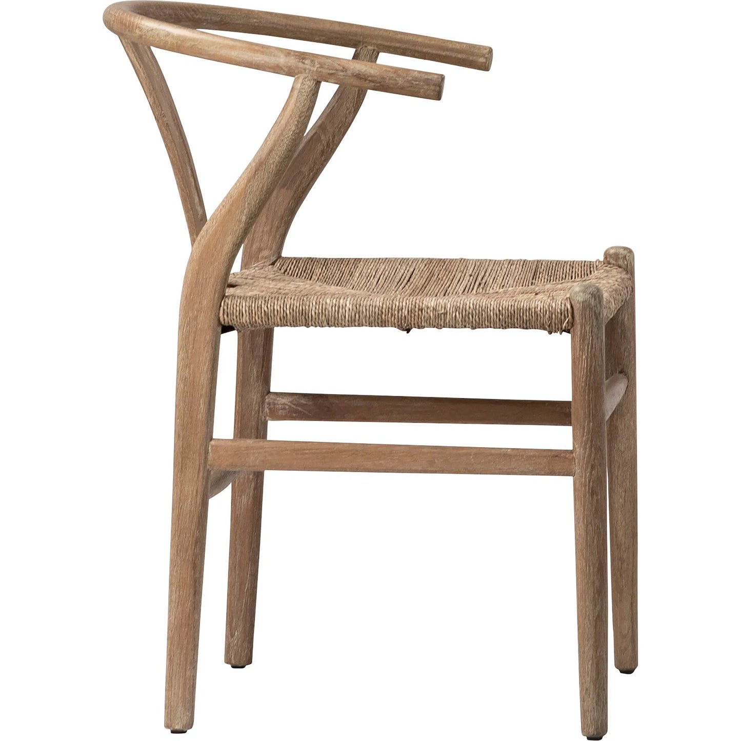 002 SI-1924589 | Additional Silo | Leanne Oak and Wicker Wishbone Back Dining Arm Chair by Arch & Plane in medium brown and woven. Made from oak in a cottage & farmhouse style.