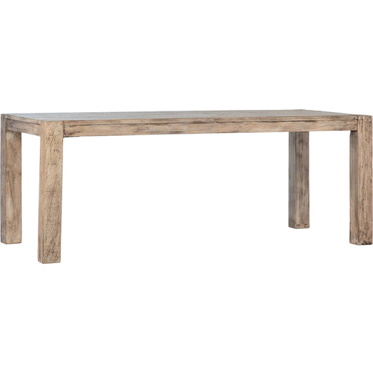 Parson Dining Table by Arch & Plane in natural warm wash with water base sealed finish. Made from reclaimed pine wood in a unique style.
