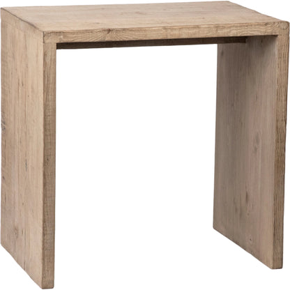 Reclaimed Pine Minimalist Nesting Tables by Arch & Plane in light brown, natural and light warm wash sealed finish. Made from reclaimed pine wood in a modern style.