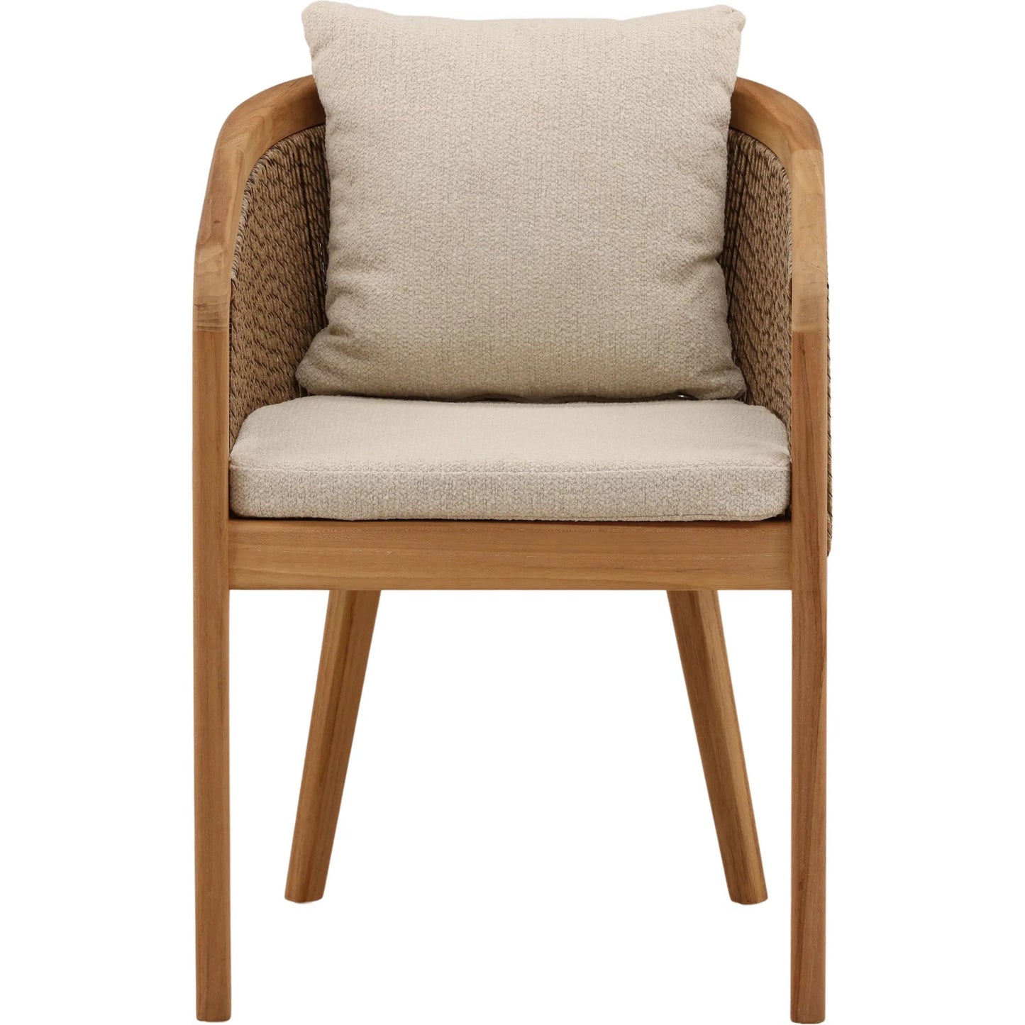 002 SI-2533133 | Additional Silo | Arvel Outdoor Dining Chair by Arch & Plane in sand, natural. Made from olefin, teak wood in a unique style.