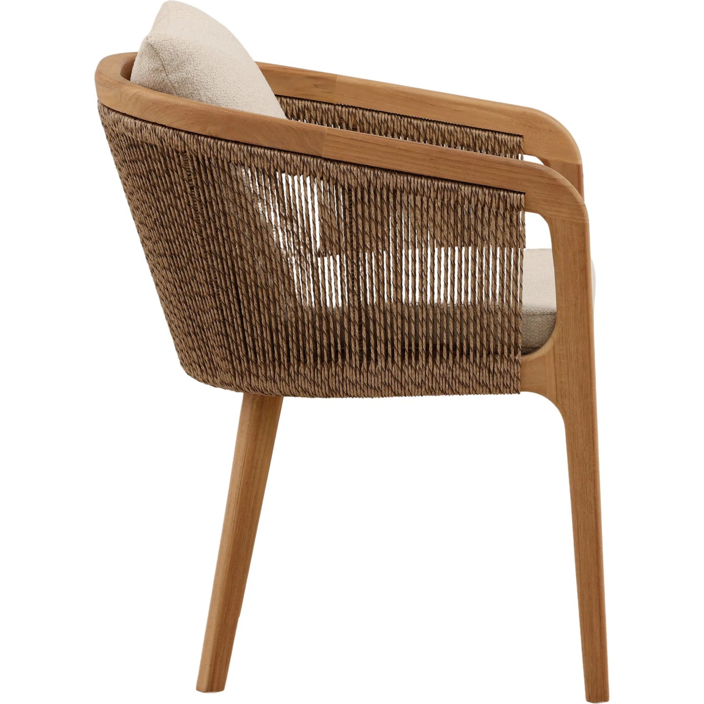 003 SI-2533133 | Additional Silo | Arvel Outdoor Dining Chair by Arch & Plane in sand, natural. Made from olefin, teak wood in a unique style.