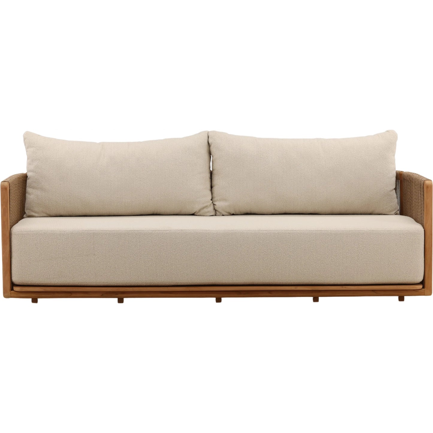 002 SI-2533135 | Additional Silo | Christina Outdoor Sofa by Arch & Plane in sand, natural. Made from olefin, teak wood in a unique style.