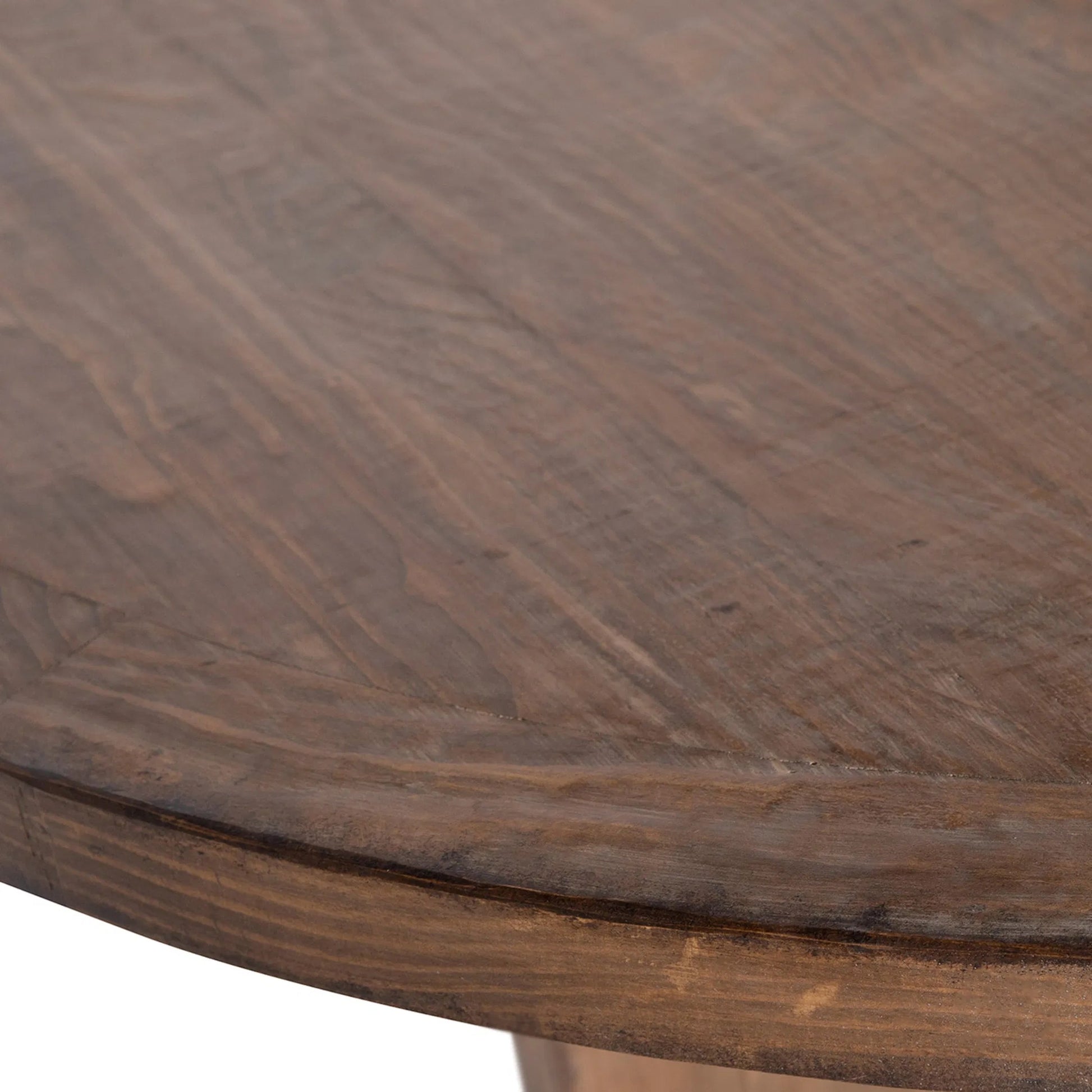 Dena 60" Round Reclaimed Pine Dining Table by Arch & Plane. Made from reclaimed pine in a modern style.