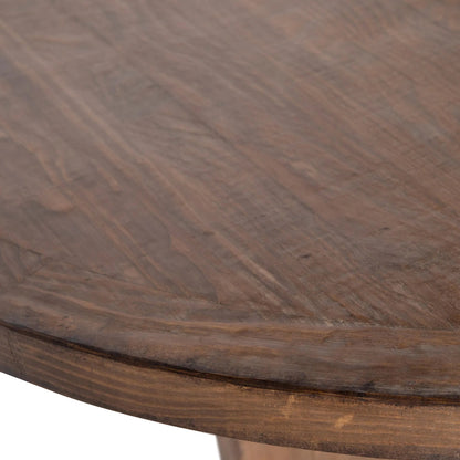 Dena 60" Round Reclaimed Pine Dining Table by Arch & Plane. Made from reclaimed pine in a modern style.