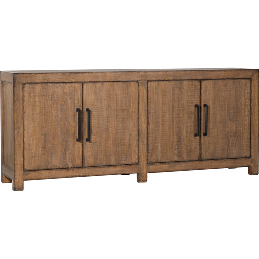 Mac Minimalist Reclaimed 4-Door Sideboard by Arch & Plane. Made from reclaimed pine in a modern style.