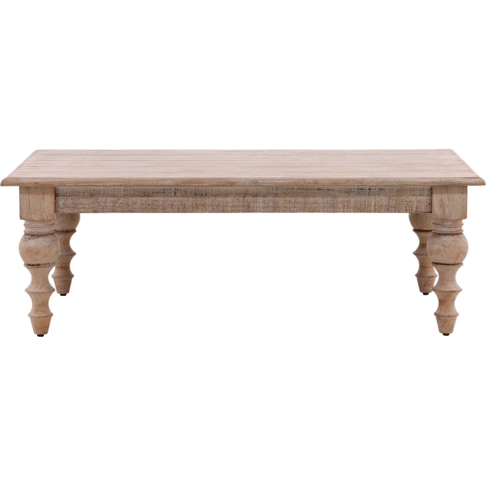 Zuri Rectangular Reclaimed Pine Coffee Table by Arch & Plane in brown and antique natural water-base sealed finish. Made from reclaimed pine wood in a modern style.