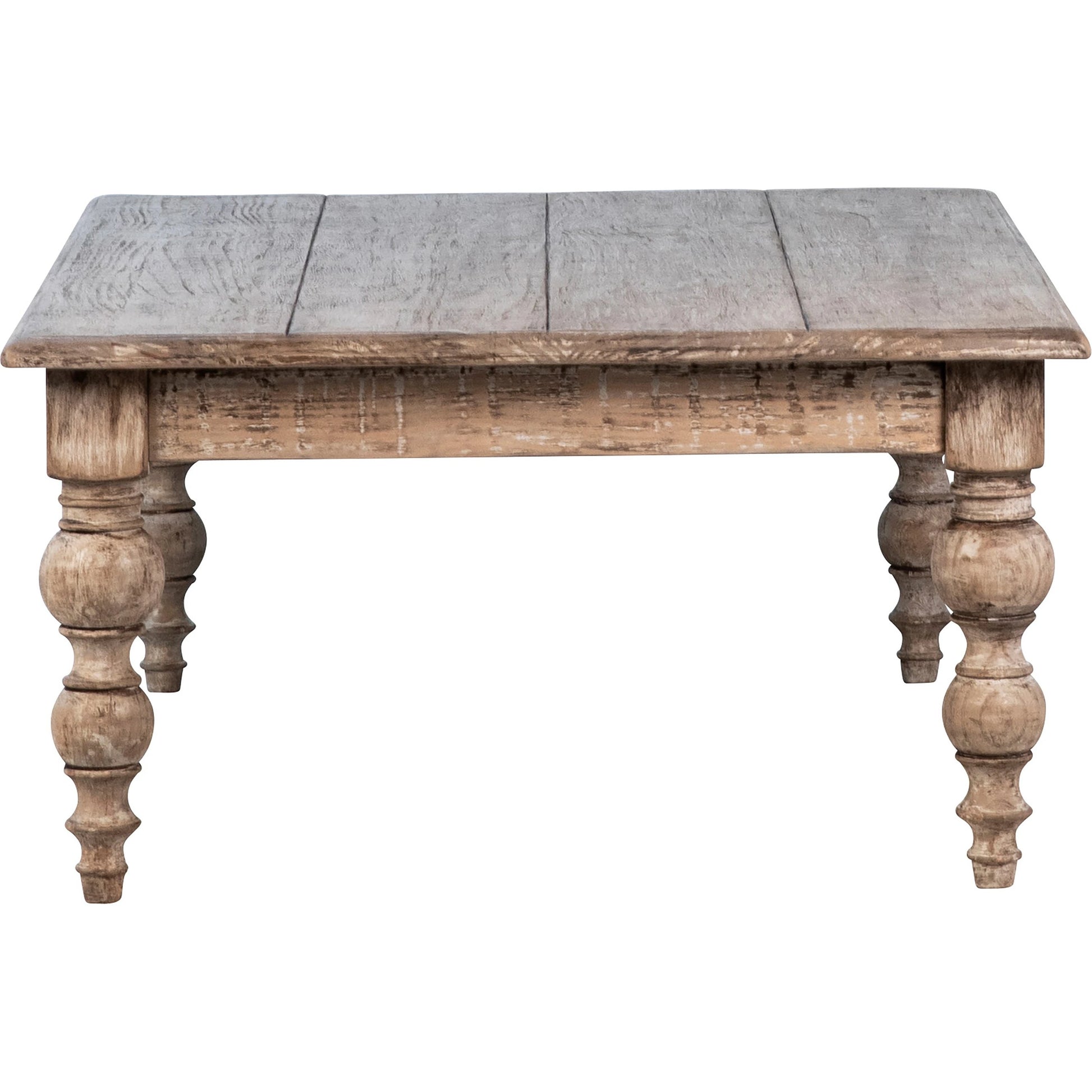 Zuri Rectangular Reclaimed Pine Coffee Table by Arch & Plane in brown and antique natural water-base sealed finish. Made from reclaimed pine wood in a modern style.