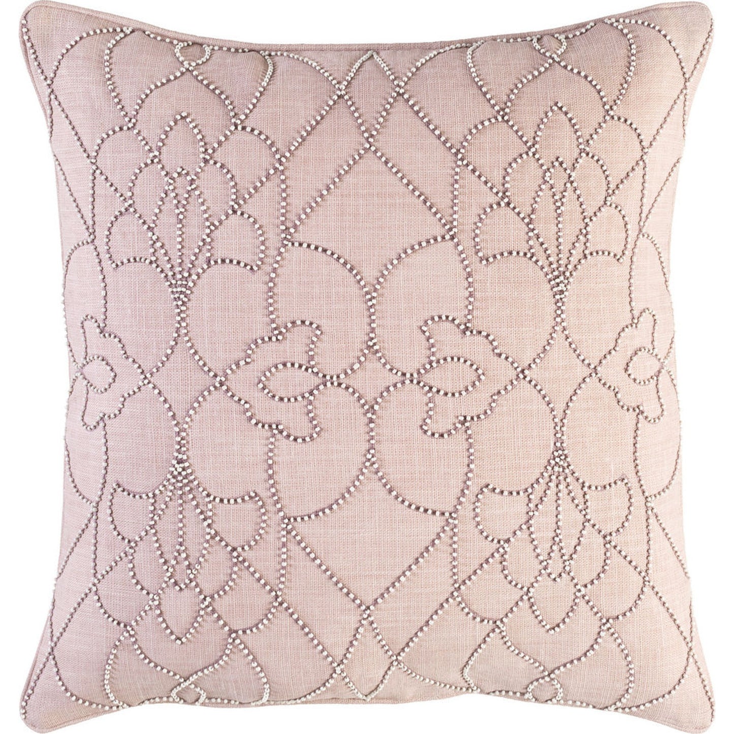002 S-228339,S-228340 | Primary Silo | Dotted Pirouette Pillow - 33759 by Surya. Made from front: 100% linen, back: 100% linen in a traditional style.