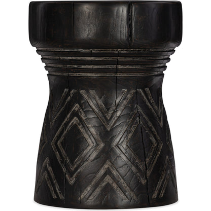 Commerce & Market Carved Stump Side Table by Hooker Furniture in blue. Made from resin in a transitional style.